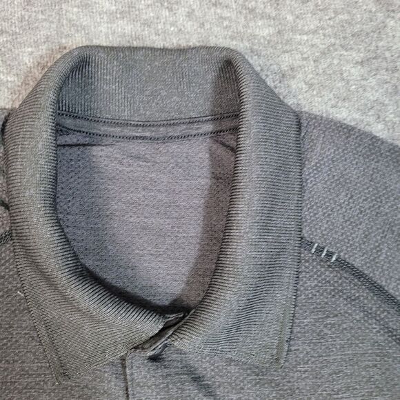 Lululemon Metal Vent Tech Polo Shirt Men's Size M Black Golf Gym Athletic - Picture 6 of 12